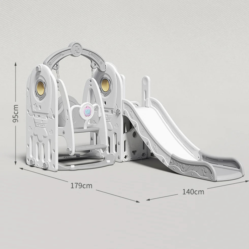Urban Culture Homes 4-in-1 Children's Slide With Swing | Multi-Activity Play Center with Story Machine