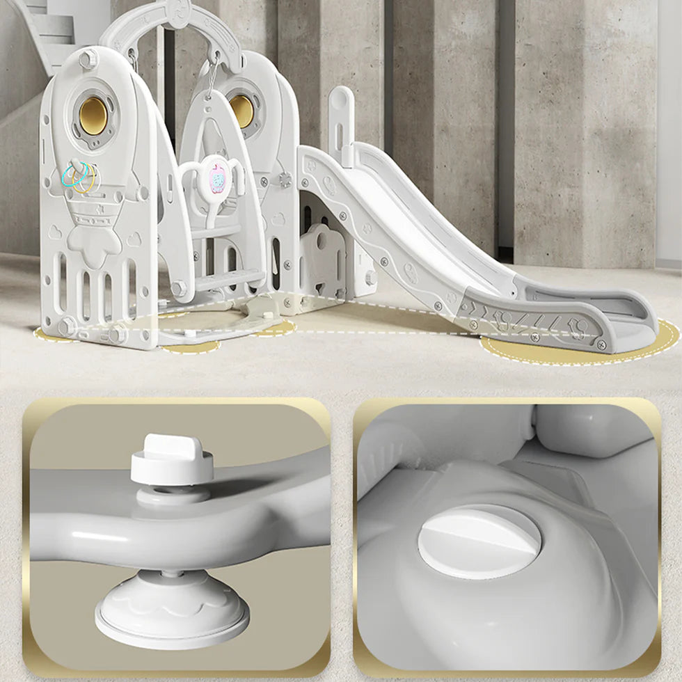 Urban Culture Homes 4-in-1 Children's Slide With Swing | Multi-Activity Play Center with Story Machine