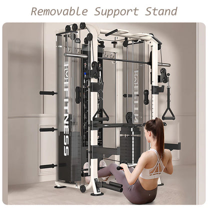 All-in-One Functional Trainer – Dual 65kg/90kg Stacks, Full-Body Gym with Lat Pulldown, Smith, Row & More