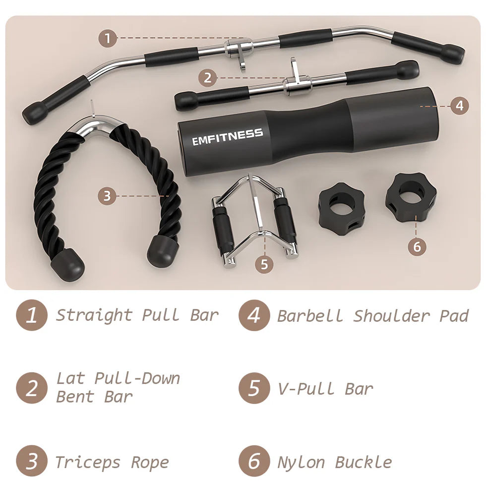 All-in-One Functional Trainer – Dual 65kg/90kg Stacks, Full-Body Gym with Lat Pulldown, Smith, Row & More