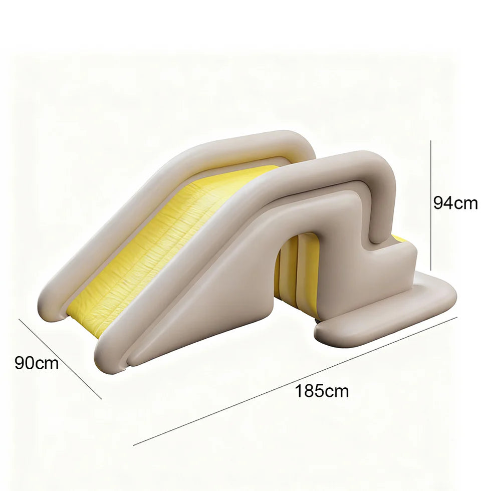 Urban Culture Homes Children's Automatic Inflatable Pool With Slide | All-in-One Water Park with UV Sunshade