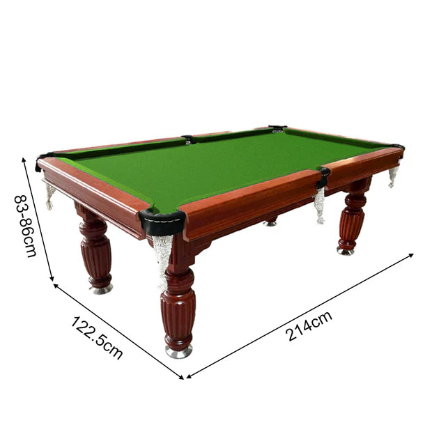 7FT Professional Slate Pool Table with Full Accessory Set – Walnut Wood & Steel