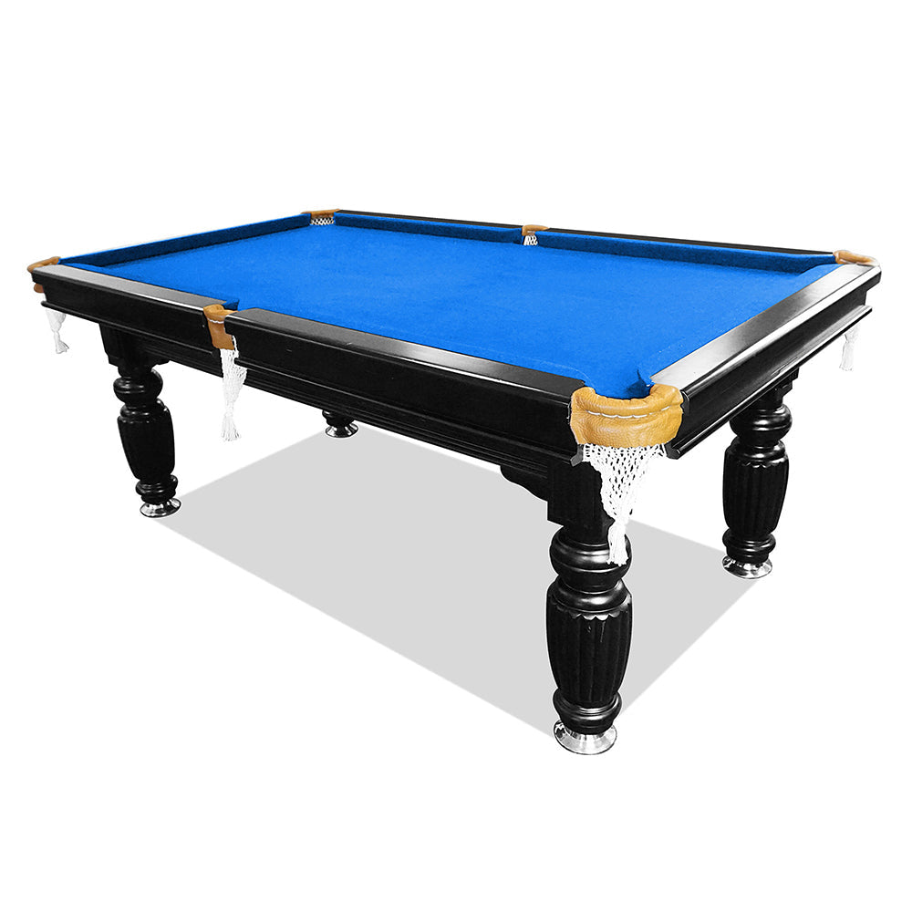 8-Foot Black Frame Slate Billiard Table — Full Kit, Professional Play
