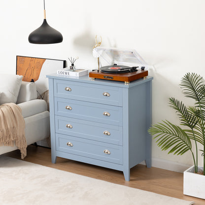 4-Drawer Retro Storage Cabinet – Black / Blue Option