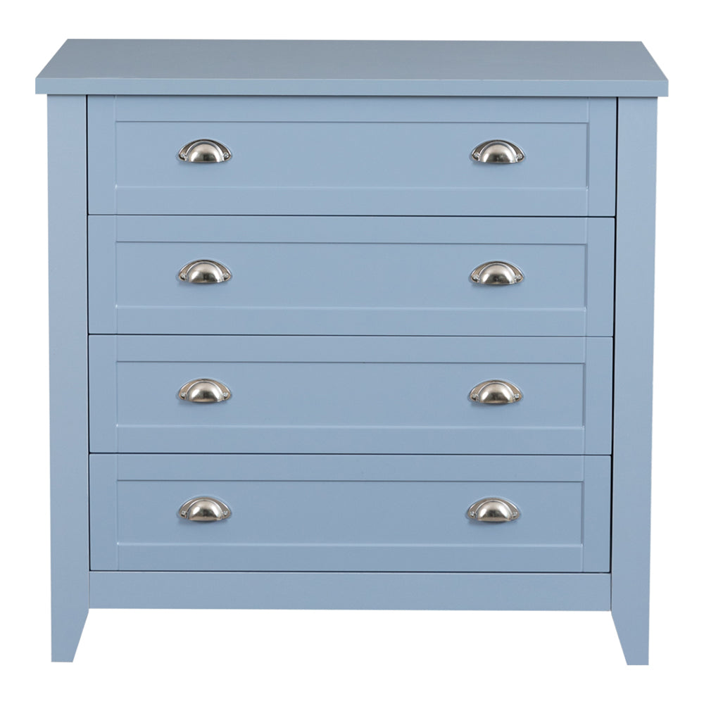 4-Drawer Retro Storage Cabinet – Black / Blue Option