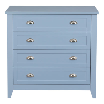 4-Drawer Retro Storage Cabinet – Black / Blue Option