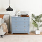 4-Drawer Retro Storage Cabinet – Black / Blue Option