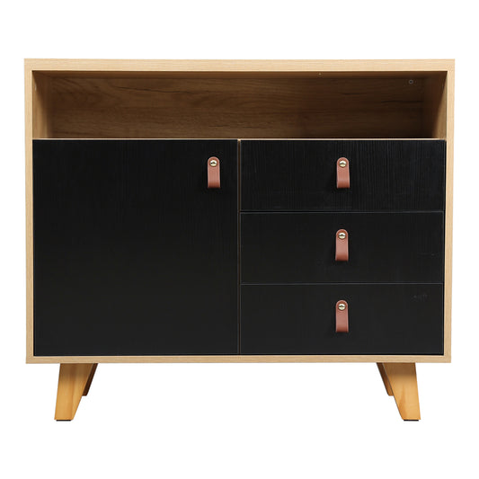 3-in-1 Multifunctional Storage Cabinet – 3 Drawers + 1 Door + Open Shelf