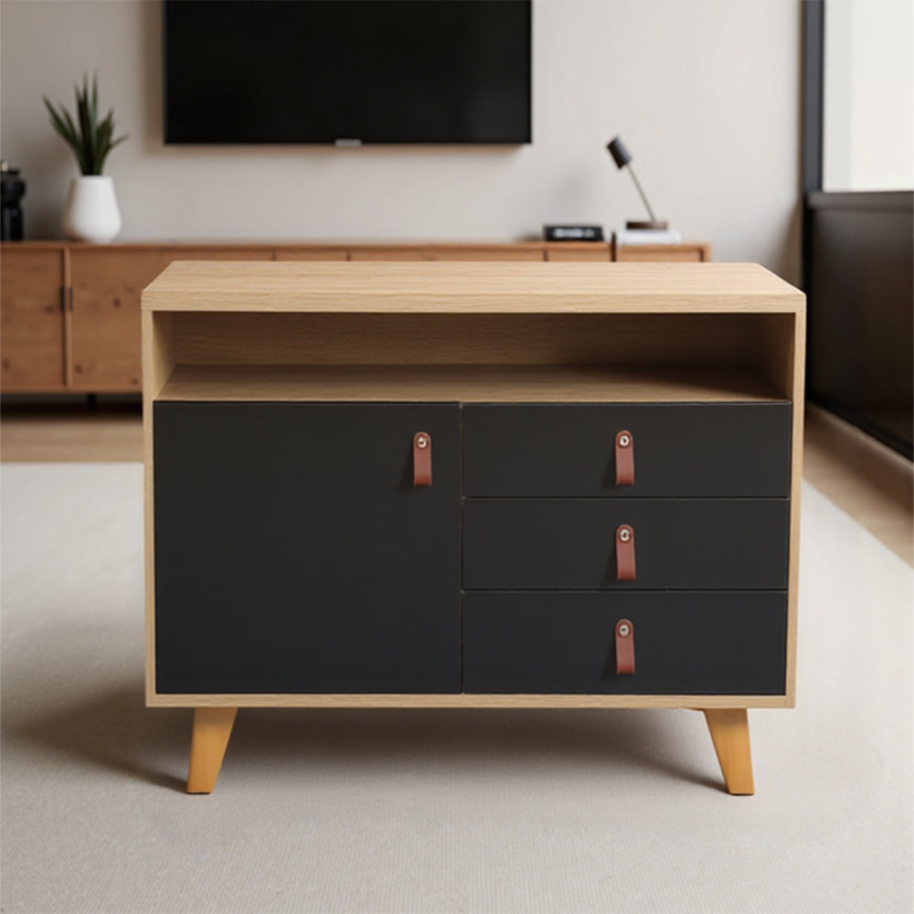 3-in-1 Multifunctional Storage Cabinet – 3 Drawers + 1 Door + Open Shelf