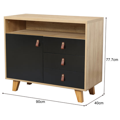 3-in-1 Multifunctional Storage Cabinet – 3 Drawers + 1 Door + Open Shelf