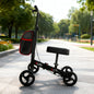 Foldable Knee Scooter Walker with Storage Bag – Adjustable Height, Non-Slip Wheels, Stylish Recovery Aid
