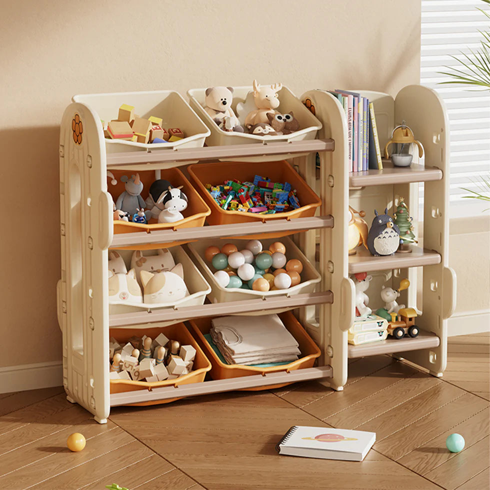 Urban Culture Homes Multi-Layer Storage Toy Organizer | HDPE Toy Storage Cabinet with Safety Design