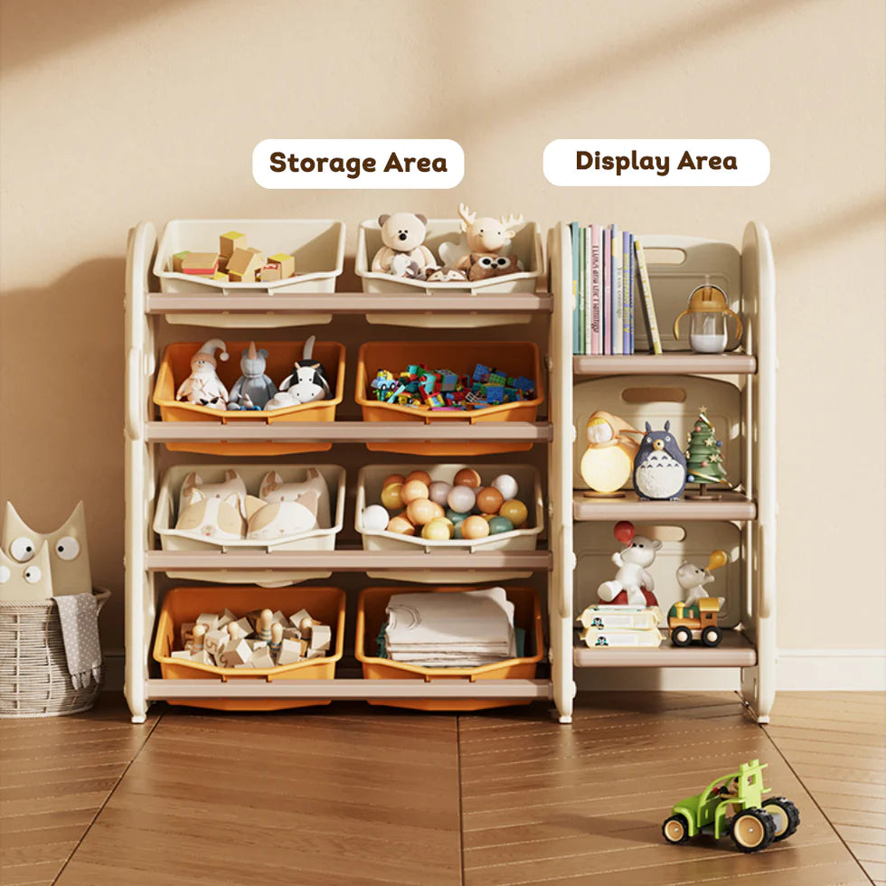 Urban Culture Homes Multi-Layer Storage Toy Organizer | HDPE Toy Storage Cabinet with Safety Design