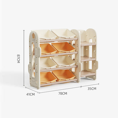 Urban Culture Homes Multi-Layer Storage Toy Organizer | HDPE Toy Storage Cabinet with Safety Design