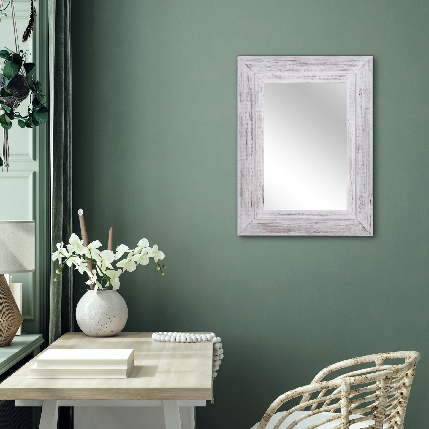 Harbor Oak Whitewashed Wall Mirror