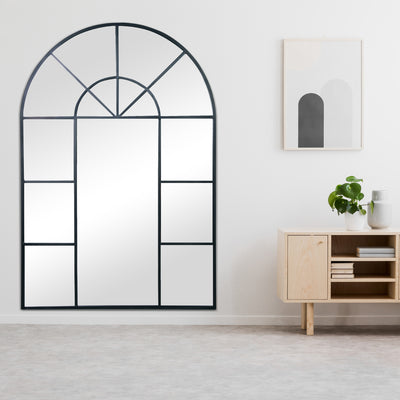 Grand Arched Windowpane Mirror
