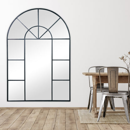 Grand Arched Windowpane Mirror