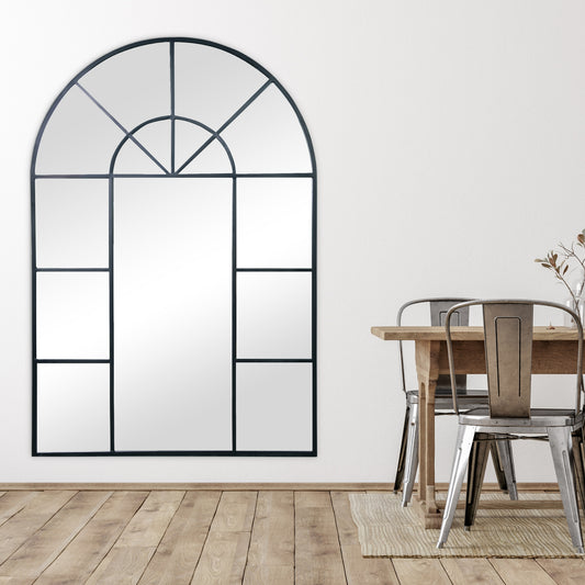 Grand Arched Windowpane Mirror