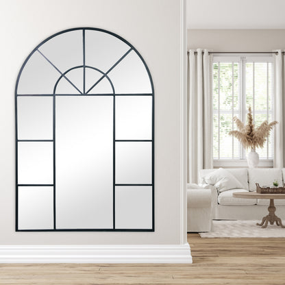 Grand Arched Windowpane Mirror