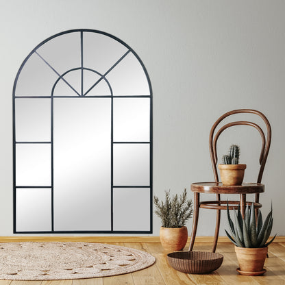 Grand Arched Windowpane Mirror