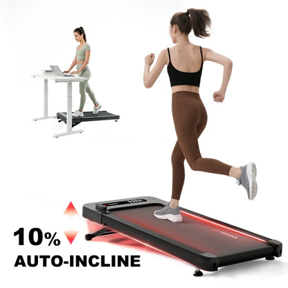 Yesoul Smart Walking Pad with 10% Auto Incline, Remote Control & Quiet Motor
