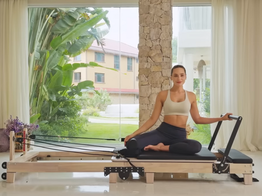 Foldable Oak Wood Pilates Reformer - Home Studio Edition