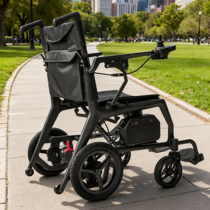 Foldable 24V10Ah Electric Wheelchair with Brushless Motors – Airline-Approved, Ultra-Lightweight Carbon Fiber, 3-in-1 Versatility