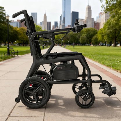 Foldable 24V10Ah Electric Wheelchair with Brushless Motors – Airline-Approved, Ultra-Lightweight Carbon Fiber, 3-in-1 Versatility