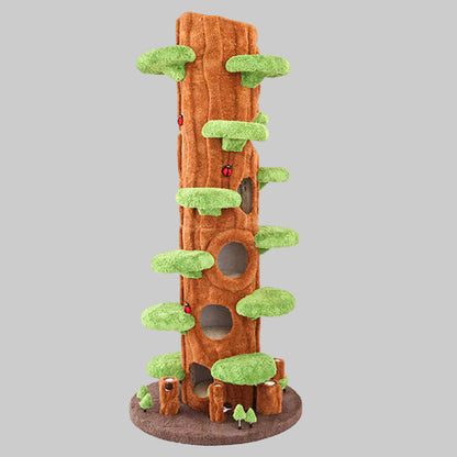 Multi-Functional Tree Hollow Structure Cat Tree 230cm | Deluxe Multi-Cat Tower