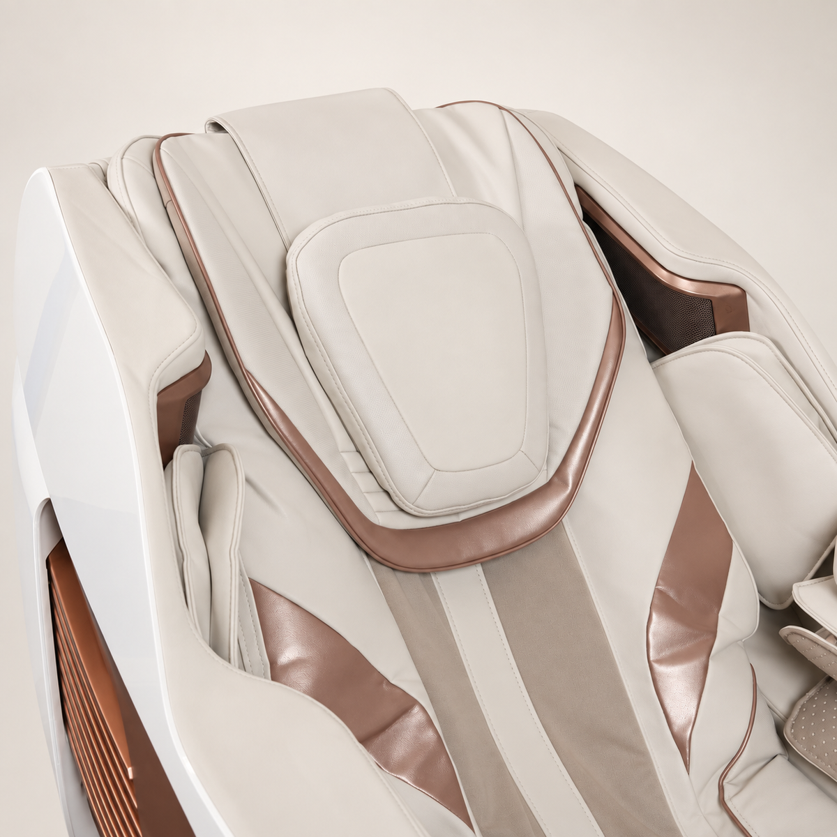 BJ02 massage chair – headrest and shoulder cushion detail