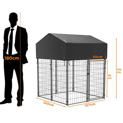 Extra Large Welded Wire Dog Kennel 126cm | Outdoor Heavy Duty Cage