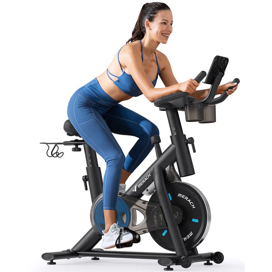 Exercise Bike | Stationary Spin Bike with Magnetic Resistance & Quiet Operation