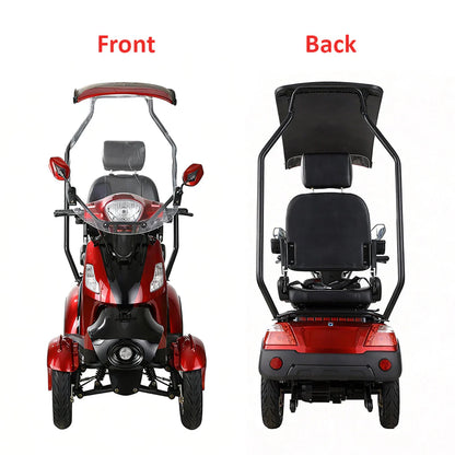 All-Weather 3-Wheel Electric Mobility Scooter — 500W with Canopy & Windshield B03B