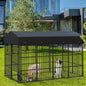 Upgraded Thicken Pet Dog Kennel Heavy Duty Metal Dog Cage House w/ Feeding Door
