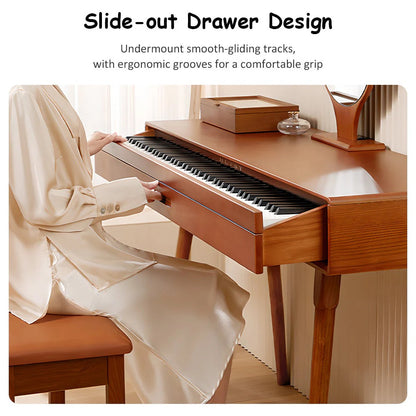 Betsy Solid Wood Cabinet 88 Key Full Size Weighted Digital Piano With Bench