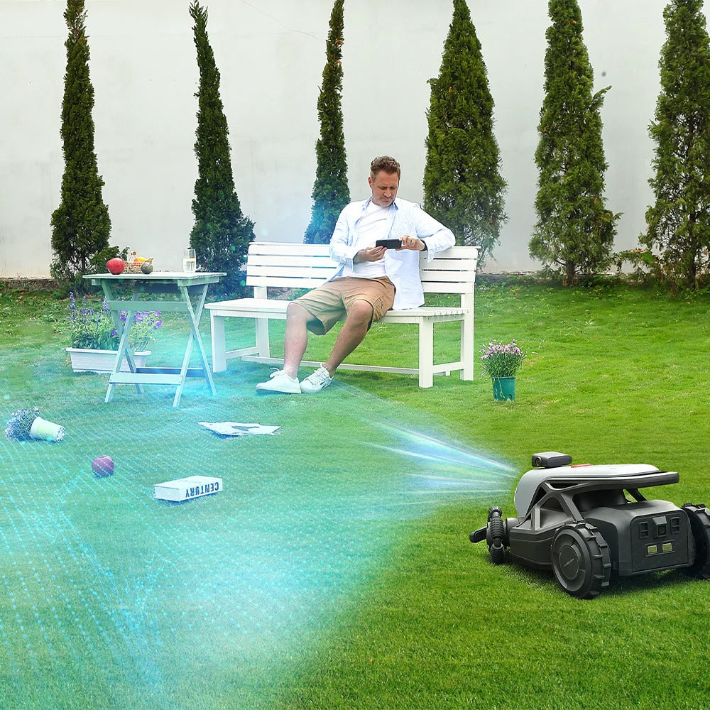 Smart Robotic Lawn Mower with 300° AI Vision - AIRSEEKERS TRON
