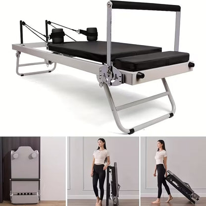 Foldable Steel-Frame Pilates Reformer – Premium Edition