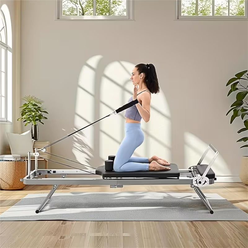 Foldable Steel-Frame Pilates Reformer – Premium Edition