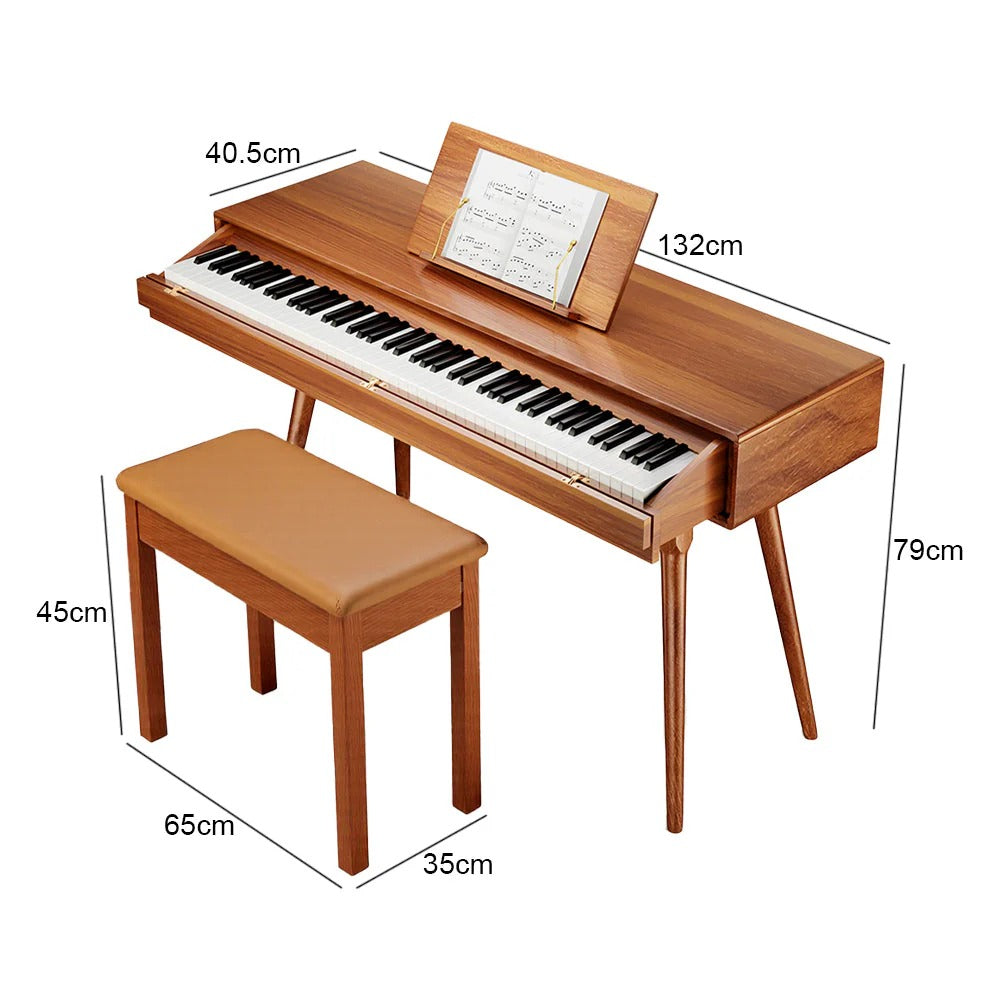 Betsy Solid Wood Cabinet 88 Key Full Size Weighted Digital Piano With Bench