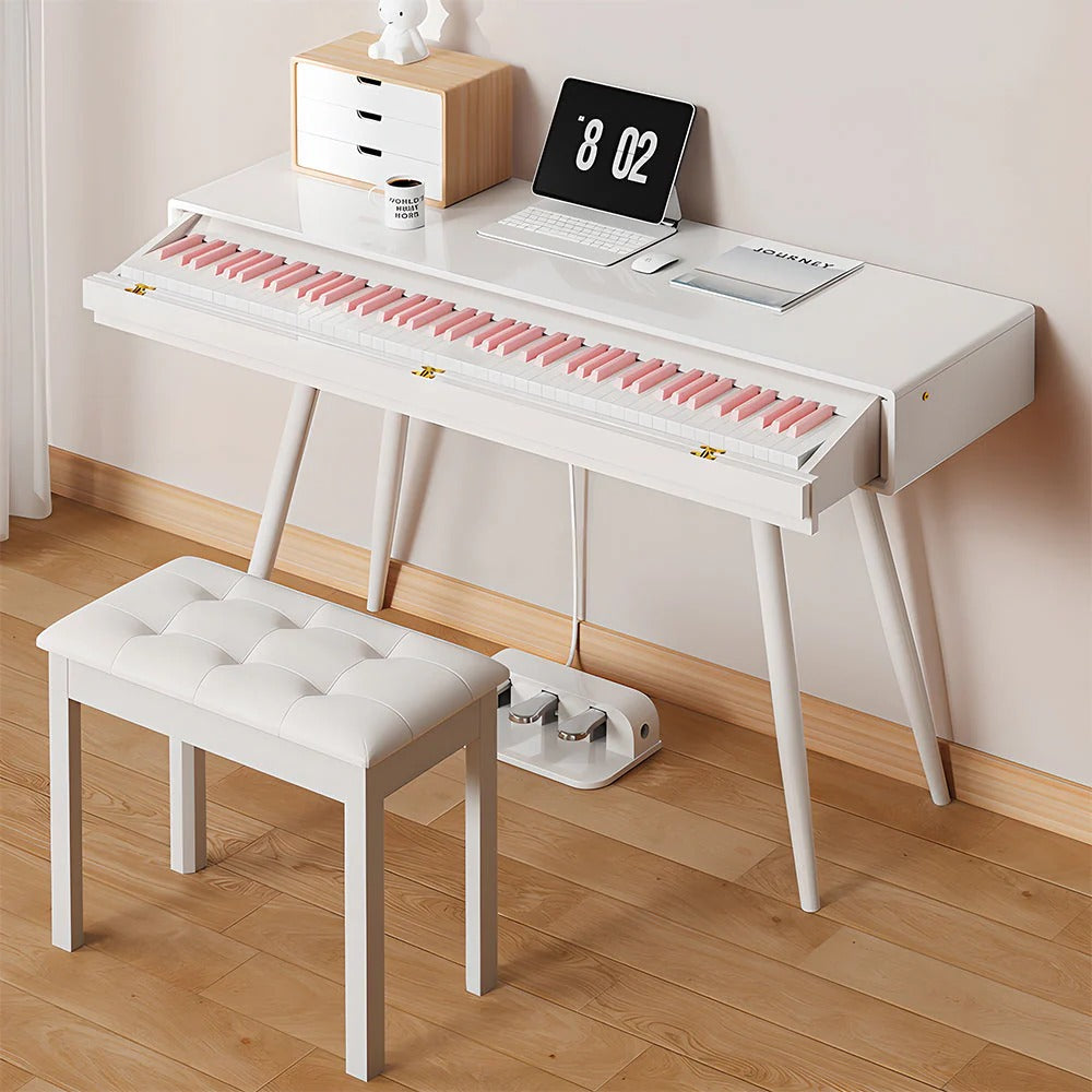 Betsy 88 Key Full Size Weighted 2 in 1 Digital Piano Dress Table With Bench