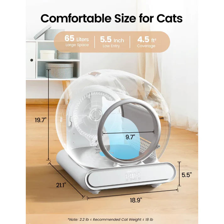 Self-Cleaning Cat Litter Box | Smart Wi-Fi Automatic Waste Removal