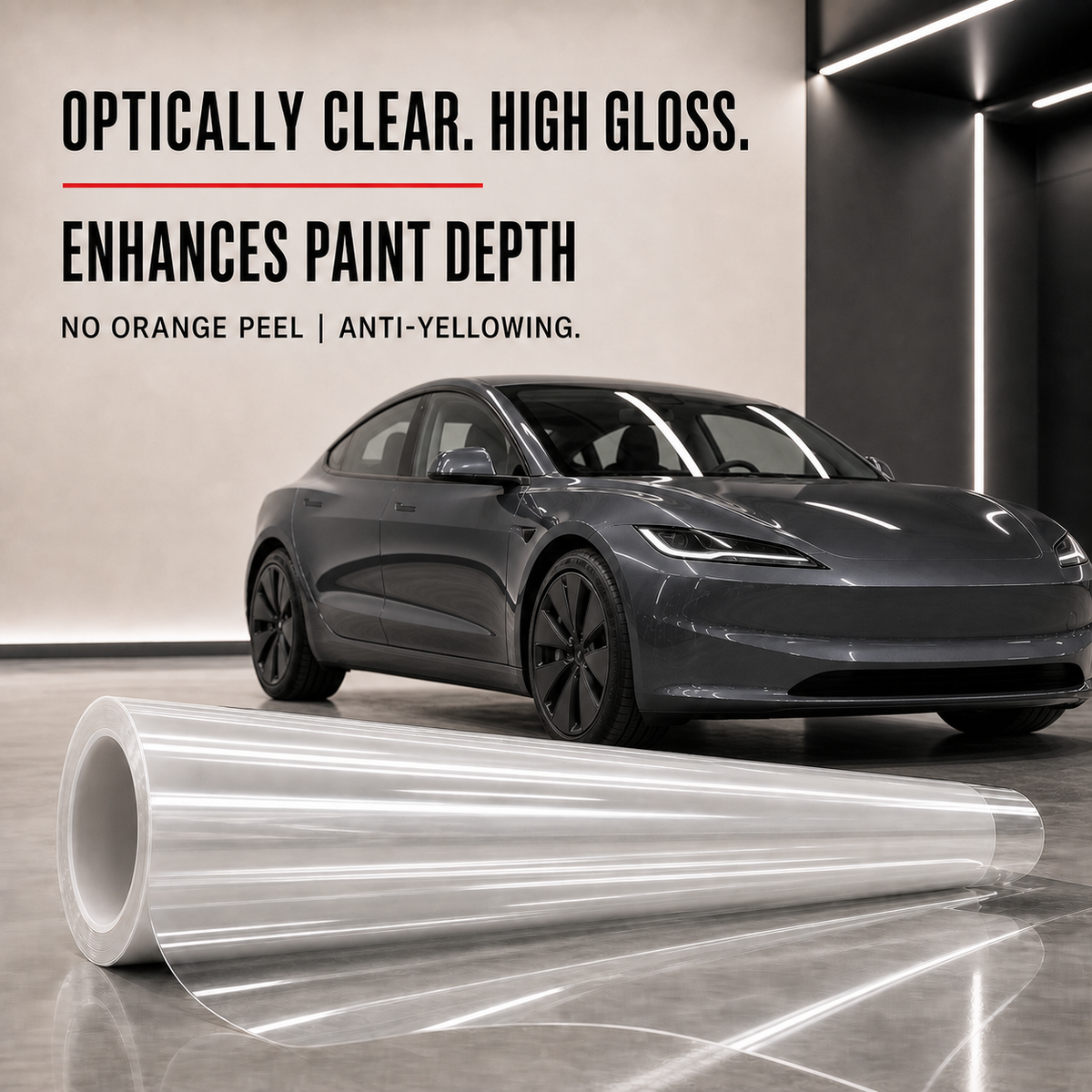 Optically clear high gloss PPF