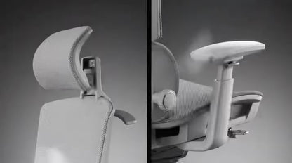 Cozy Motion Ergonomic Massage Office Chair - Light Gray - OC10