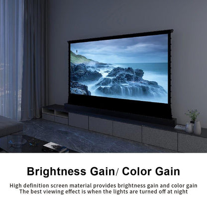 Premium Electric Floor Mounted Projector Screen 72–100” 16:9 | Motorized Home Theater & Office Display