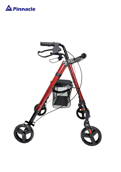 TriStride Rollator – Lightweight Foldable Walker with Seat & Brakes